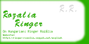 rozalia ringer business card